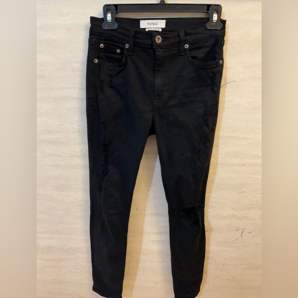 Pistola Skinny Jet Black Denim